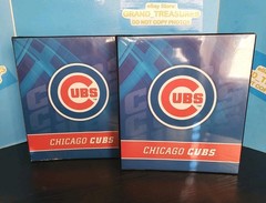 LOT OF 2 MLB CHICAGO CUBS 1-INCH 3-RING BINDER Markings Gibson School Collecting