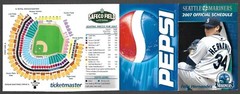 2007 SEATTLE MARINERS King Felix Pepsi Regular Season POCKET SCHEDULE NM-MT