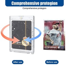 50PCS 35pt Magnetic Card Holder for Cards, One Touch Hard Plastic Thick Cases