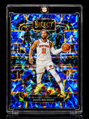 JALEN BRUNSON BLUE CRACKED ICE SAPPHIRE ATOMIC HOLO Prizm SP Panini Knicks MVP