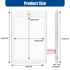 50PCS 35pt Magnetic Card Holder for Cards, One Touch Hard Plastic Thick Cases