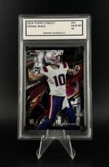Drake Maye Rookie Graded 10 Gem Mint 2024 Topps Finest RC #62 Patriots