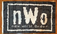 NWO New World Order Wrestling 3×5′ Flag Banner Wrestle Fan Gift Black White