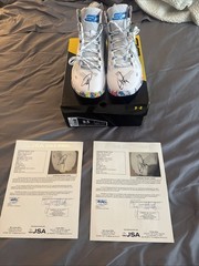 Stephen Curry Signed Under Armour Splash Party Birthday Cake Sneakers JSA LOA 2