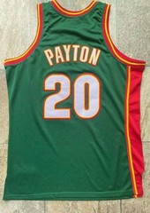 Seattle Super Sonics Gary Payton retro vintage green basketball jersey
