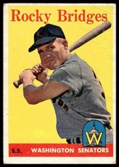1958 Topps Rocky Bridges #274 Washington Senators – Poor