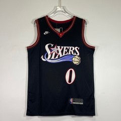 Summer Tyrese Maxey #0 Casual Stitched Letter Jersey, New Black