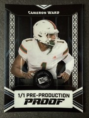 Cameron Ward Rookie 1/1 2024 Leaf Collective Press Pass Clear Light Blue Proof