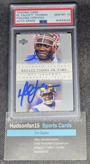 Thurman Thomas/Marshall Faulk 2000 UD Reflections Time Auto Card #R10 PSA/DNA 10