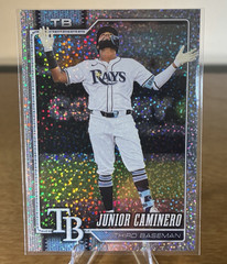 2026 Topps Series 1 Junior Caminero Confetti Foil Tampa Bay Rays