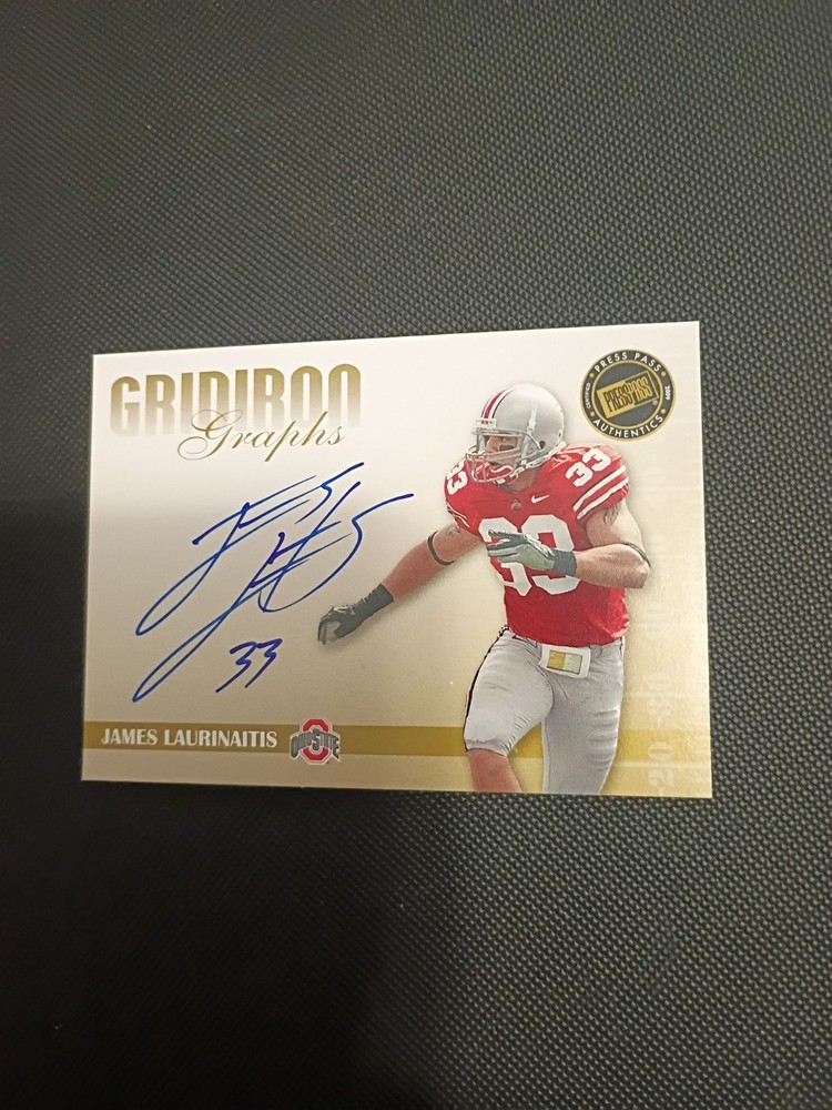 James Laurinaitis 2009 Press Pass SE Gridiron Graphs Autograph Auto #GG-JL – OSU
