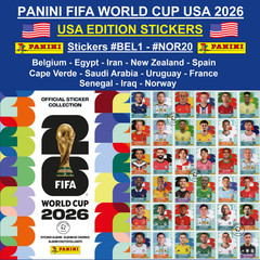 USA EDITION Panini FIFA World Cup 2026 Stickers #BEL1 – #NOR20