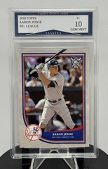 2018 Topps Big League Aaron Judge New York Yankees Card #1 Gem Mint 10