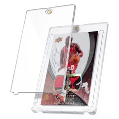 50PCS 35pt Magnetic Card Holder for Cards, One Touch Hard Plastic Thick Cases