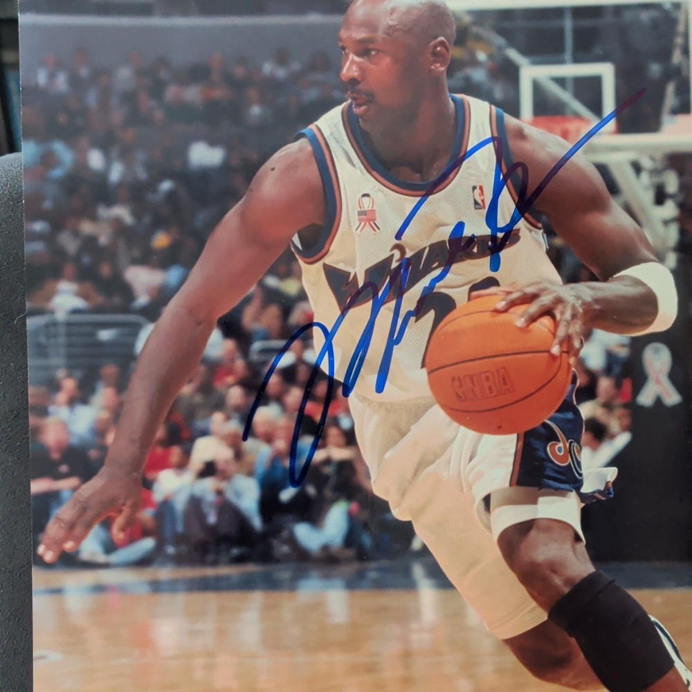 Michael Jordan Signed Washington Wizards Photo, NBA Properties Auth