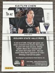 Kaitlyn Chen 2025 Panini Prizm WNBA SP RC Gold Prizm Auto Autograph /10 #TB-KC