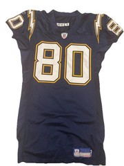 2006 Game Worn Dan Diego Chargers Reebok Home Jersey #80 Malcom Floyd.