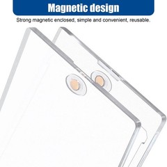 50PCS 35pt Magnetic Card Holder for Cards, One Touch Hard Plastic Thick Cases