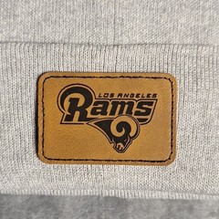 Rams Leather Rectangle Patch NFL (Patch Only)