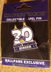2024 Colorado Rockies pin Dinger Mascot 30 Happy Birthday 30th MLB