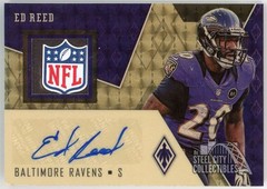 Ed Reed 2020 Panini Phoenix NFL Shield Logo Tag Patch Autograph Card #VA-ER 1/1