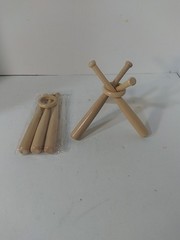 Baseball Stand Holders for Balls Display Baseball Bat Wooden Display 2x