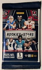 2025 Panini Rookies & Stars Football Gravity Feed Factory Sealed 5 Card Pack