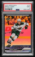 2023 Upper Deck Series 1 Young Guns Silver Foil Brock Faber #215 Rookie RC 13ya