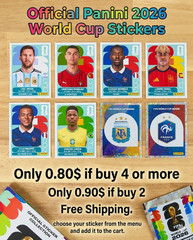 PANINI WC 2026 INDIVIDUAL STICKERS, CPV to HAI ONLY 0.80$! FREE SHIPPING!