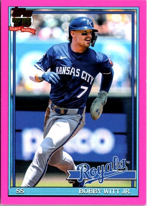 2026 Topps S1 #T91-3 Bobby Witt Jr. Kansas City Royals Pink 1991 Topps