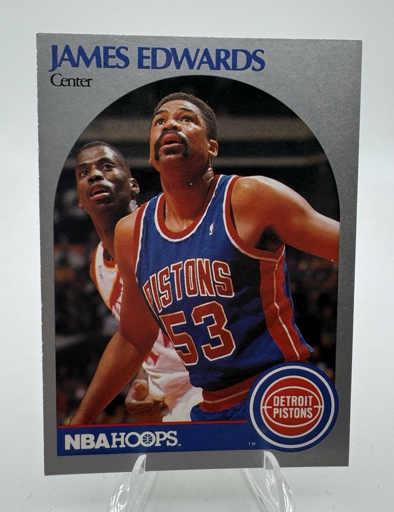 1990-91 Hoops #104 James Edwards Detroit Pistons