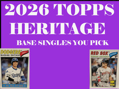 2026 Topps Heritage Base Singles You Pick Complete Your Set Cards 1-250