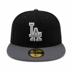 New Era 59FIFTY Los Angeles Dodgers Dark Gray Fitted Hat Cap
