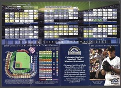 2003 February ROCKIES Mission Statement Regular Season POCKET SCHEDULE NM