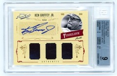 2012 Panini Prime Cuts Timeline Ken Griffey Jr Auto Triple Patch 2/10 BGS 9 Mint