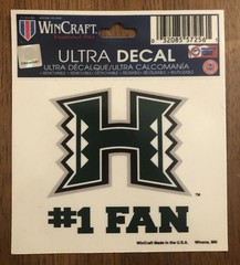 University Of Hawaii Rainbow Warriors – #1 Fan Sticker/Decal 3.5 In x 3 In