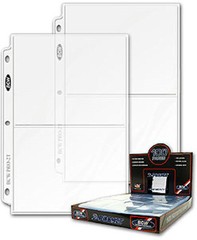 10 – 2 Pocket 5×7 Photo Postcard Page Sheet Protector BCW Pro2T – 3 ring binders