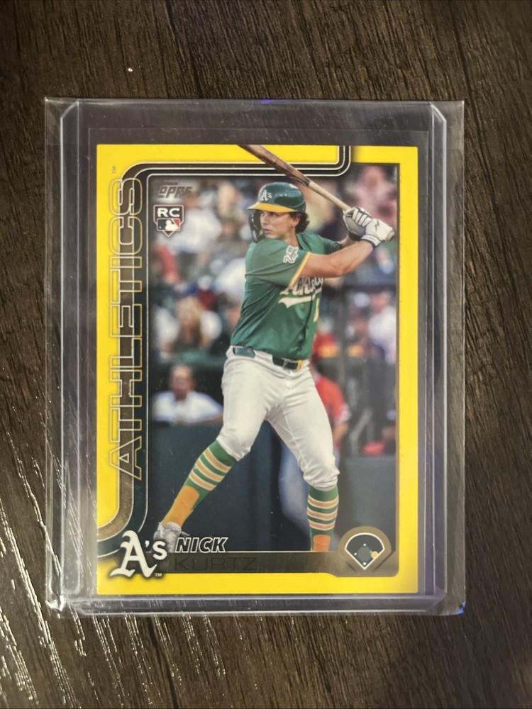 2025 Topps Update Series – NICK KURTZ US201 YELLOW BORDER. CVS EXCLUSIVE RC SP .