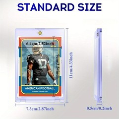1-5 PCS 35pt Magnetic Card Holder for Cards, One Touch Hard Plastic Thick Cases