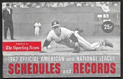1967 TSN Official AL & NL Regular Season SCHEDULE and RECORDS BOOKLET VG
