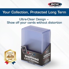 20 Thick Card Topload Holders 138 Pt 3×4 Rigid Clear Jersey Memorabilia Storage