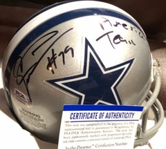 ERIK WILLIAMS America’s Team Signed Autographed Dallas Cowboys Mini Helmet PSA