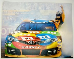2014 KYLE BUSCH «M&M’S JGR» #18 TOYOTA CAMRY NASCAR SPRINT CUP HERO POSTCARD