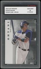 Shohei Ohtani 2018 Leaf Premier #04 Rookie Card RC Dodgers/Angels 1st Graded 10