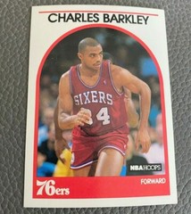 Charles Barkley 1989 Hoops #110 Card Philadelphia 76’ERS