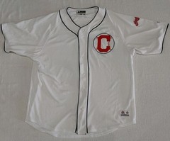 Cleveland Indians MLB Genuine Merchandise White Button Up Jersey Adult Size XL