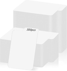 300 PCS Trading Card Dividers Blank Paper White Separator w Tabs for Storage Box