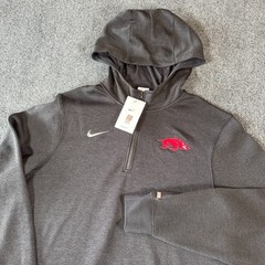 Nike Arkansas Razorbacks Dri-FIT Coaches Hoodie Quarter Zip Mens Medium NWT