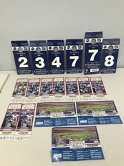12 2009 NY GIANTS FOOTBALL TICKET STUBS GAME 1,2,3,4,6,7,8 STADIUM LAST GAME