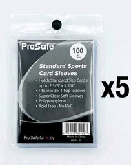 500 Pro-Safe Standard Size Clear Card Penny Sleeves 2 5/8 x 3 5/8(67mm x 92mm)